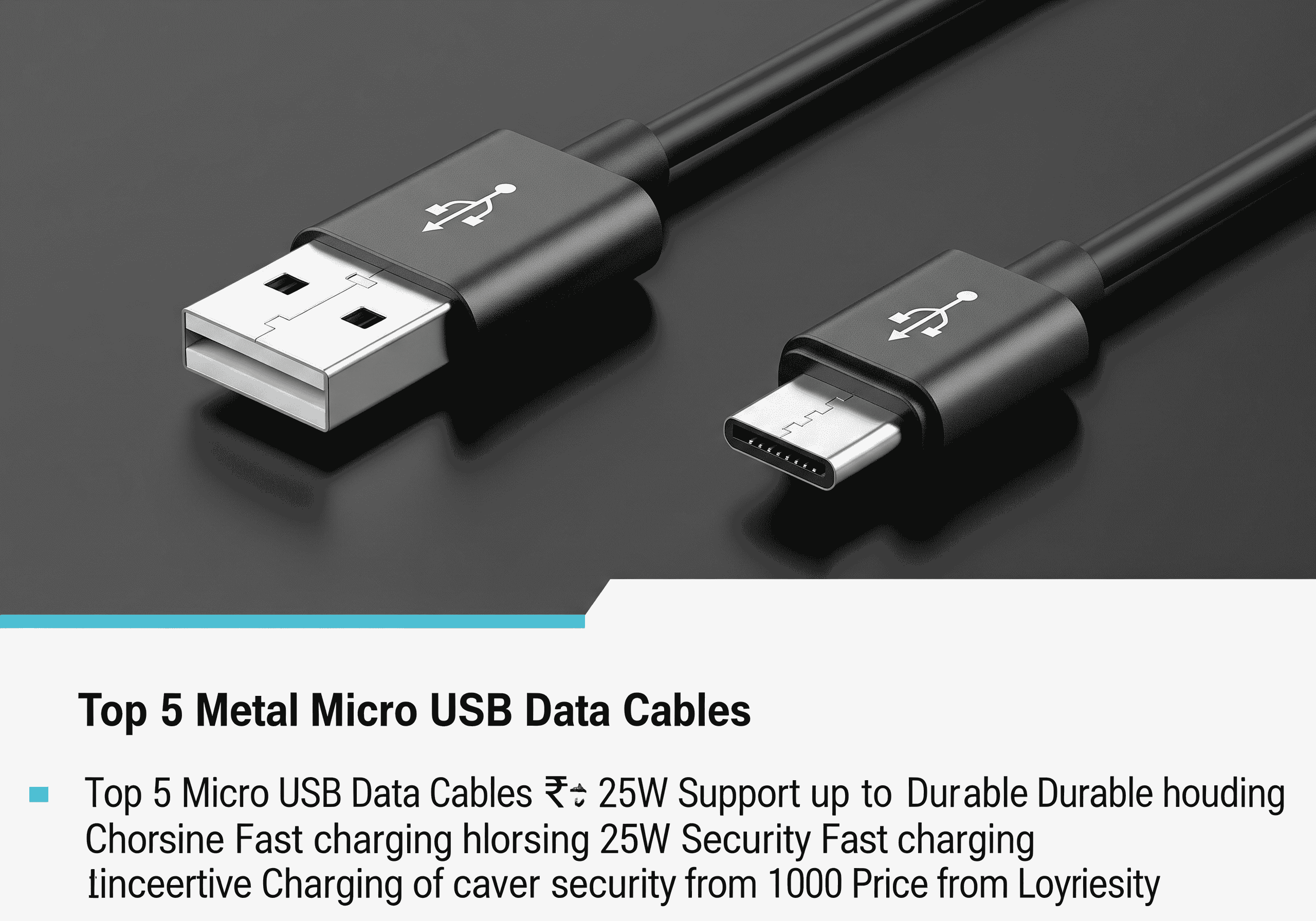 Top 5 Metal Micro USB Data Cables – 25W, Price Range Rs 100–Rs 1000