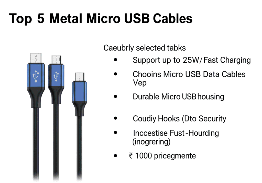 Top 5 Metal Micro USB Data Cables – 25W, Price Range Rs 100–Rs 1000